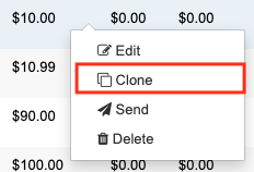 clone with right click
