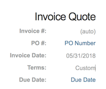 invoice info