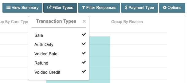Filter Types for Credit Cards